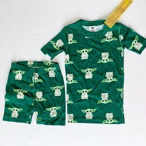 Hanna Andersson Short John Boys Star Wars Grogu Pajama Set 18-24 Months 2T 3T